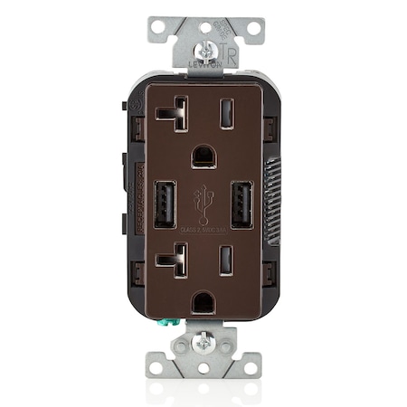 Leviton ELECTRICAL RECEPTACLES 20A TR RECPT USB CHRG T5832-B